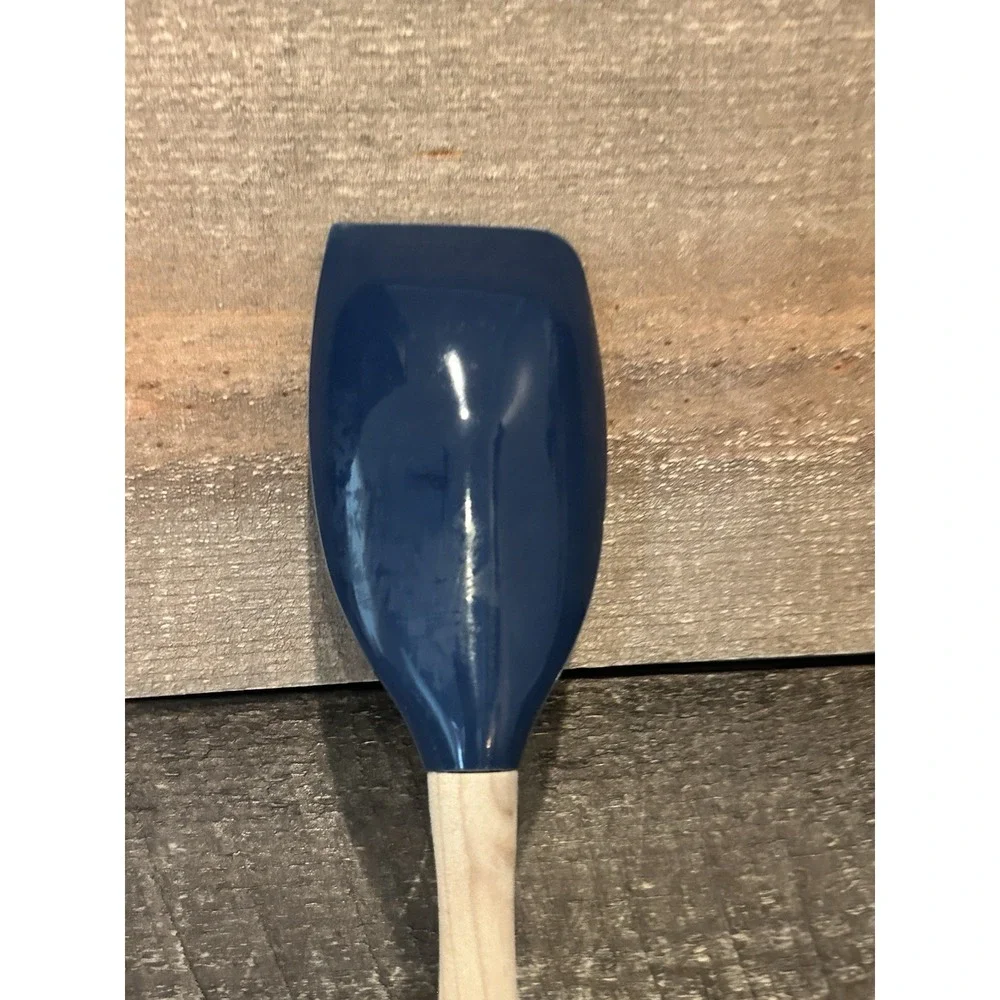 Le Creuset Spatulas Regular~‎ Blue w Wooden Handles